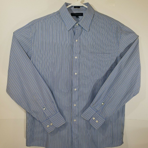 Tommy Hilfiger Mens Slim Fit Dress Shirt Sz Large - Picture 1 of 6